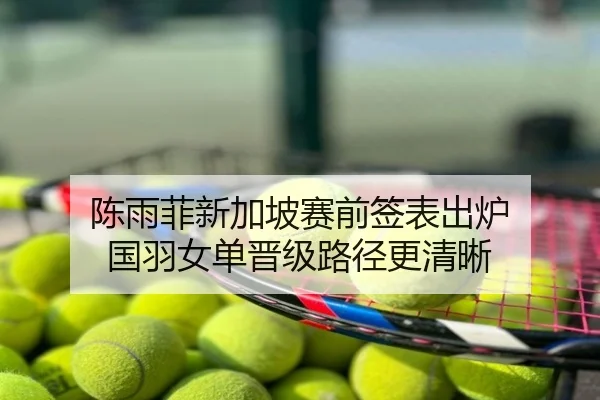 陈雨菲新加坡赛前签表出炉 国羽女单晋级路径更清晰